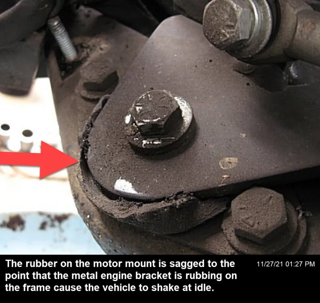 Sagging motor mounts