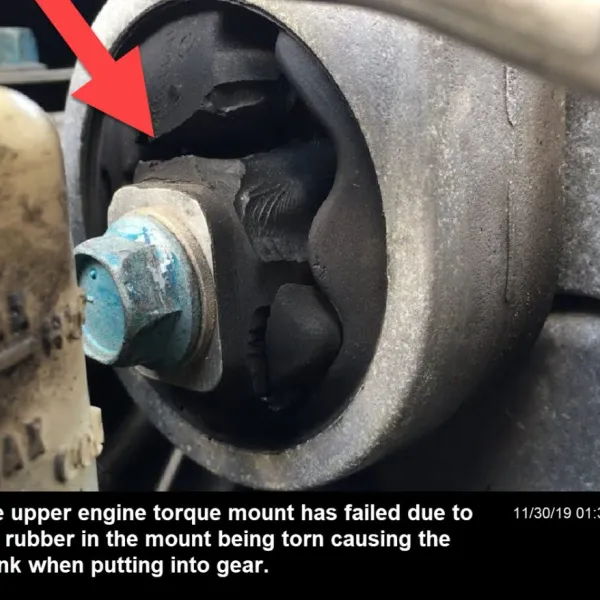 Torn torque motor mount