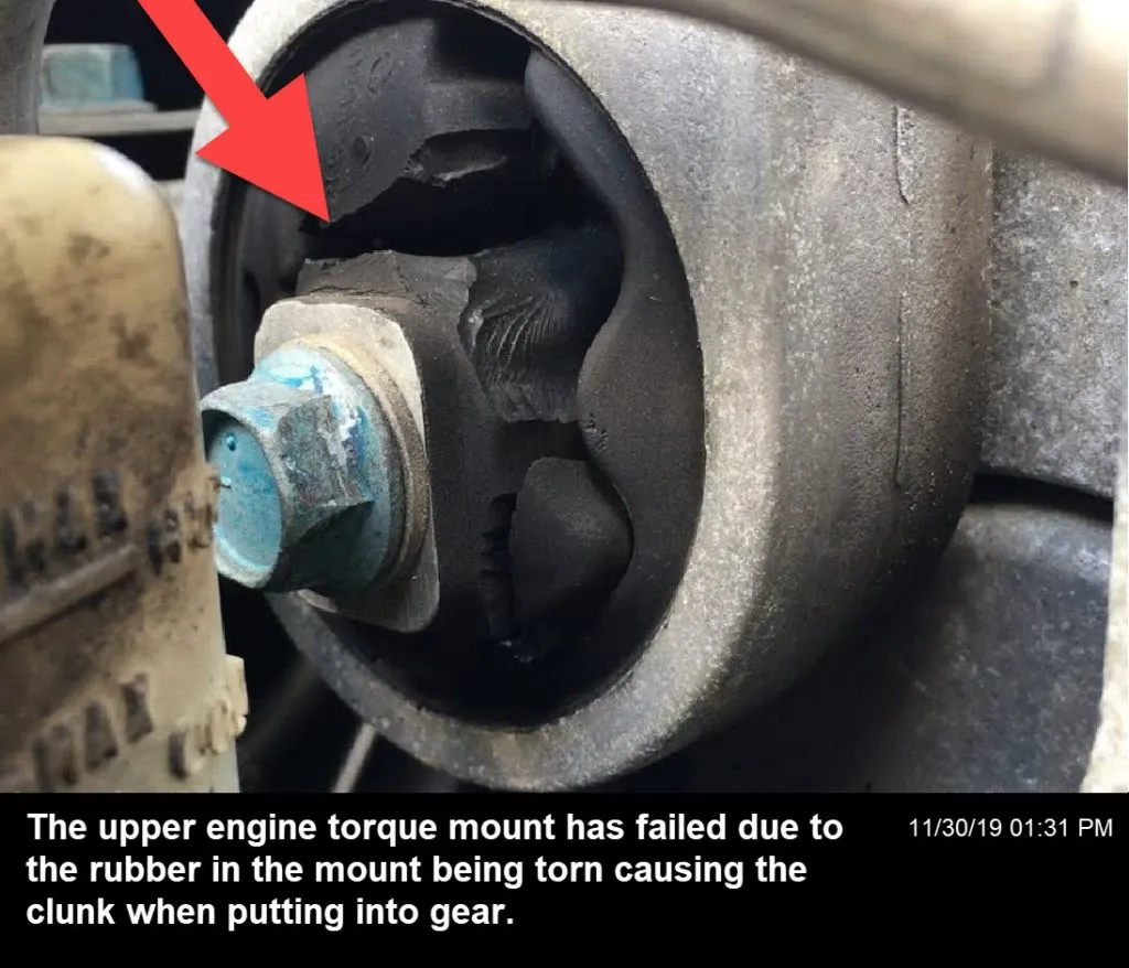 Torn torque motor mount